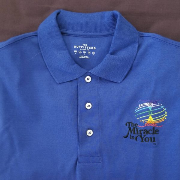 The Miracle is You Short Sleeve Cobalt Blue Polo